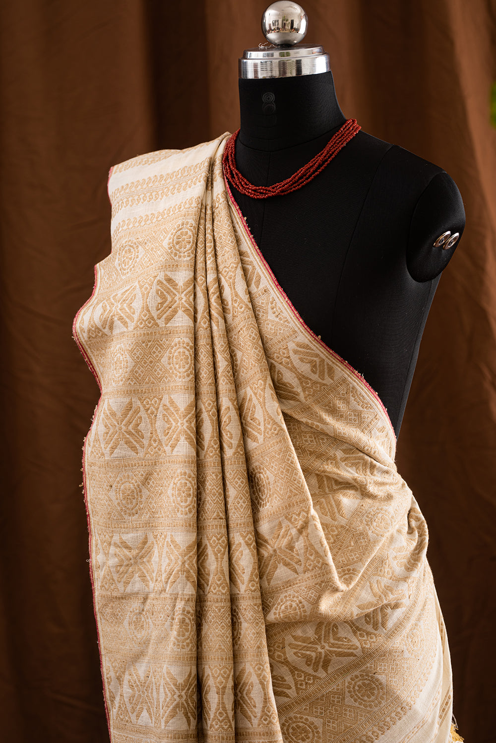 Cream White Assam Eri Silk