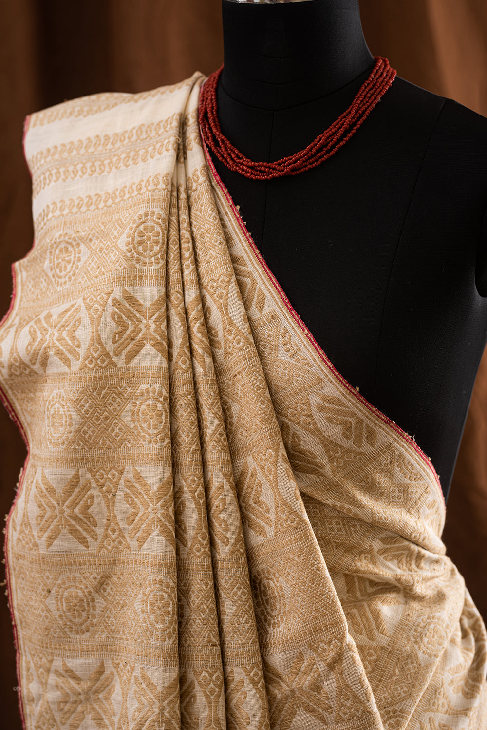 Cream White Assam Eri Silk