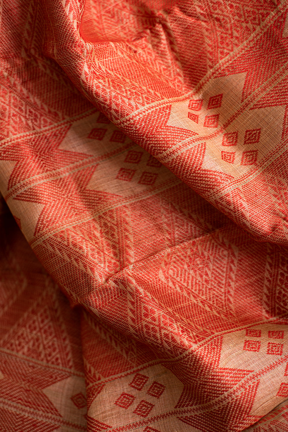 Red Assam Muga Silk