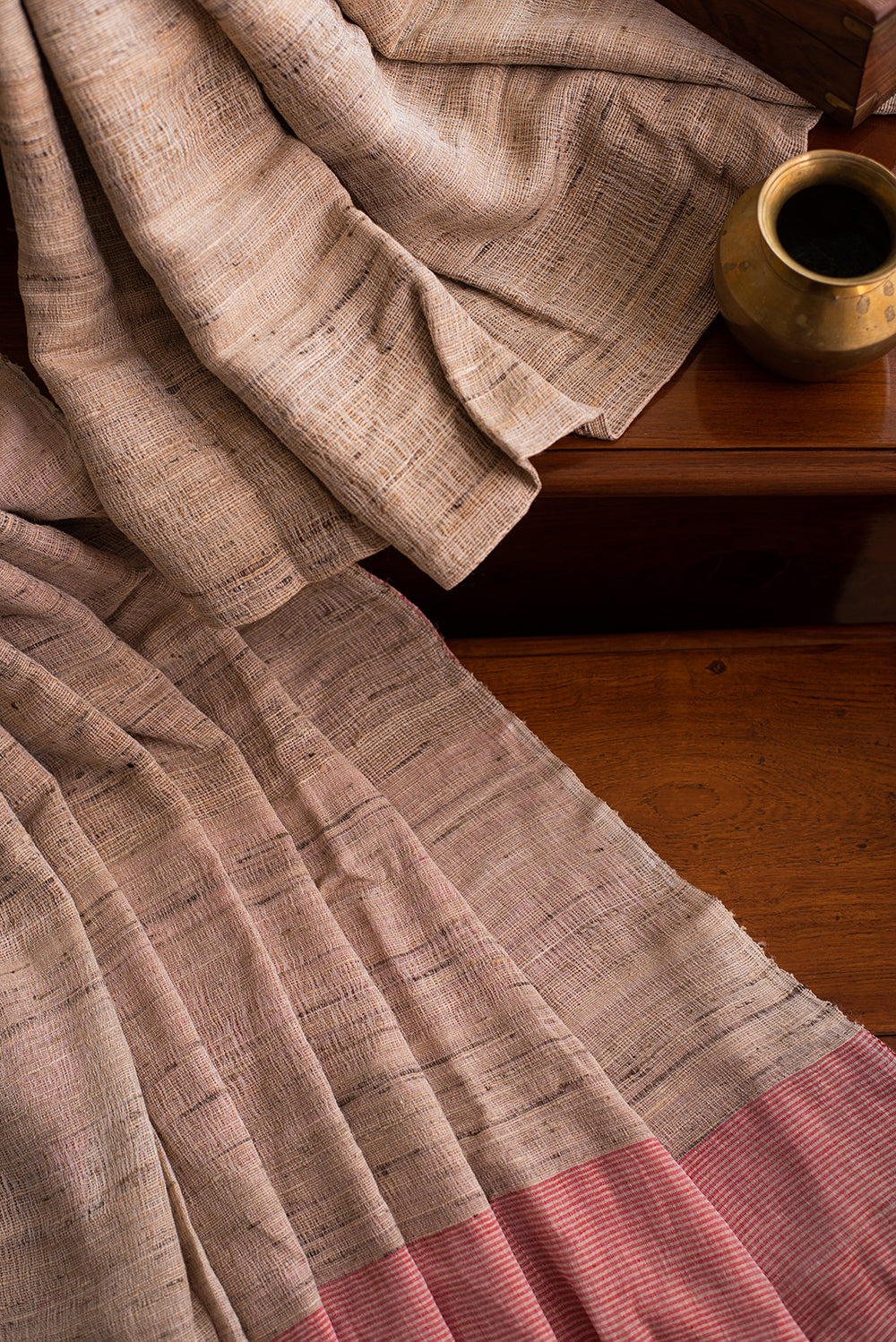 Red Khadi Silk