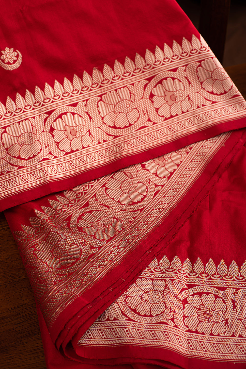 Red Katan Silk Benarasi