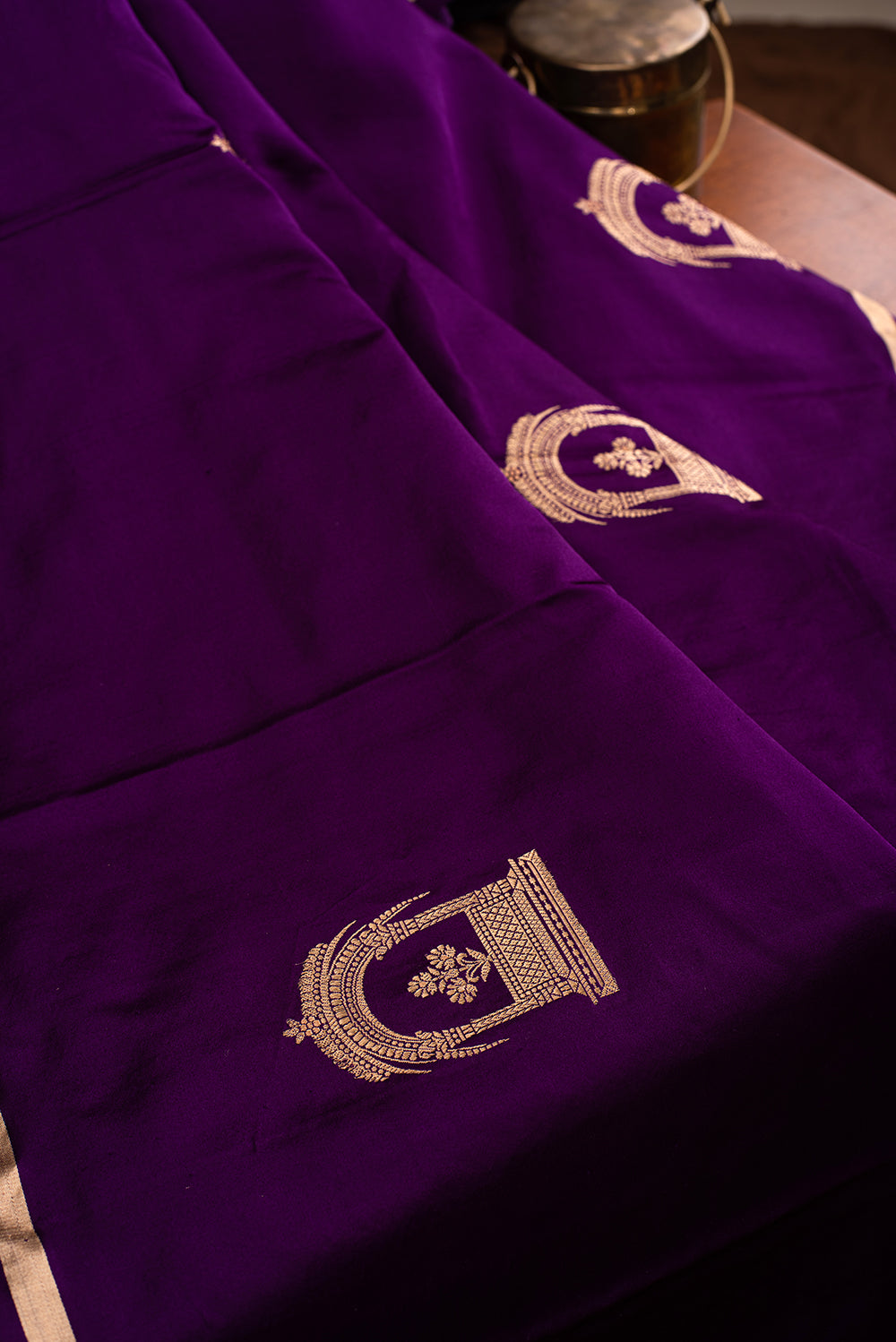 Royal Purple Mashru Silk Benarasi
