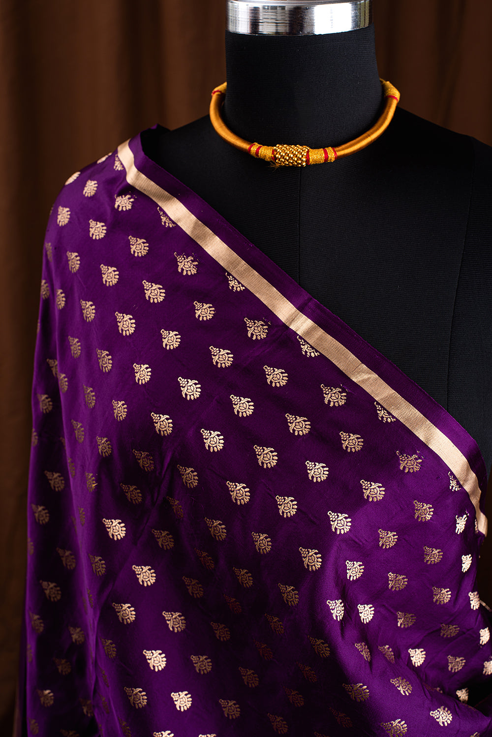 Royal Purple Mashru Silk Benarasi