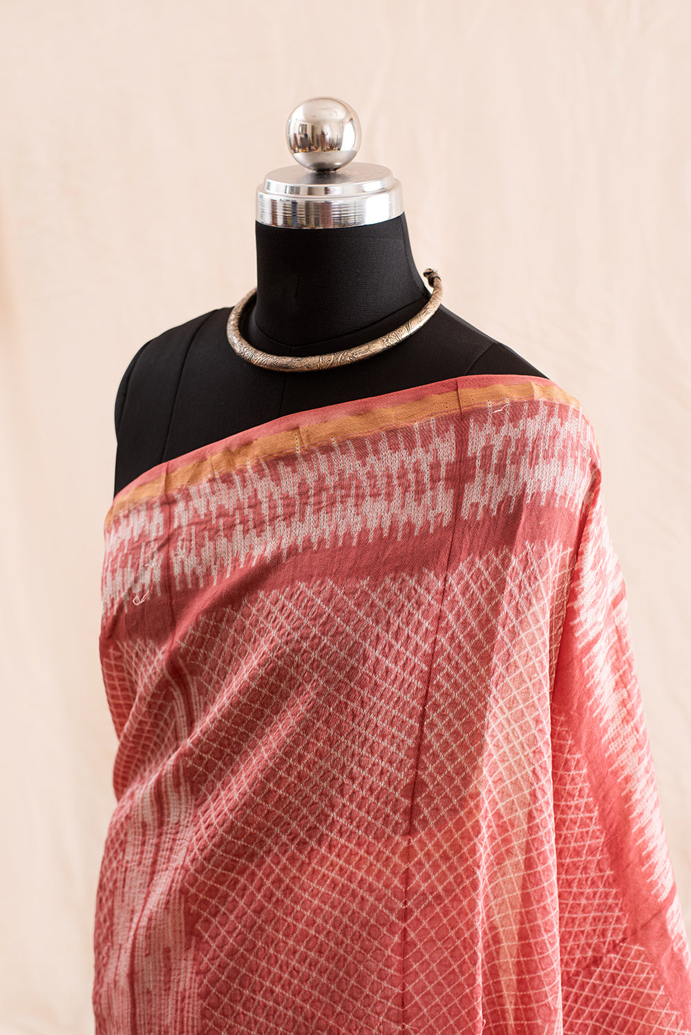 Pink Chanderi Cotton Shibori