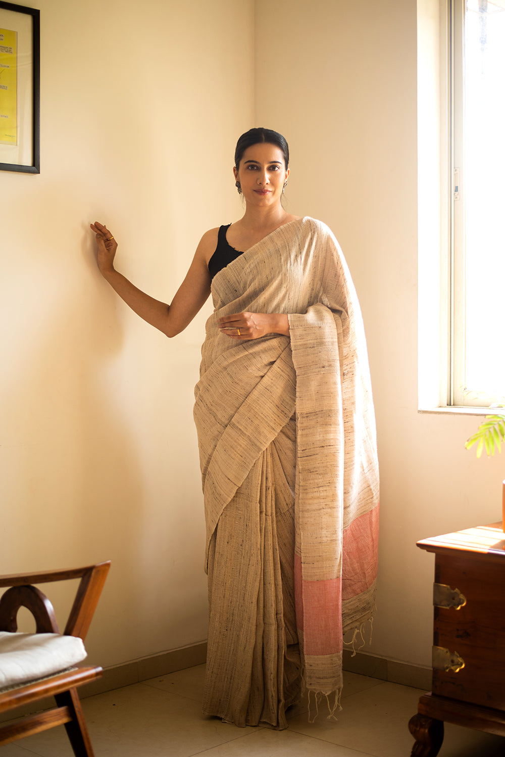 Red Khadi Silk