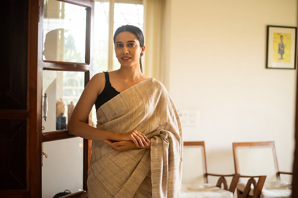 Red Khadi Silk