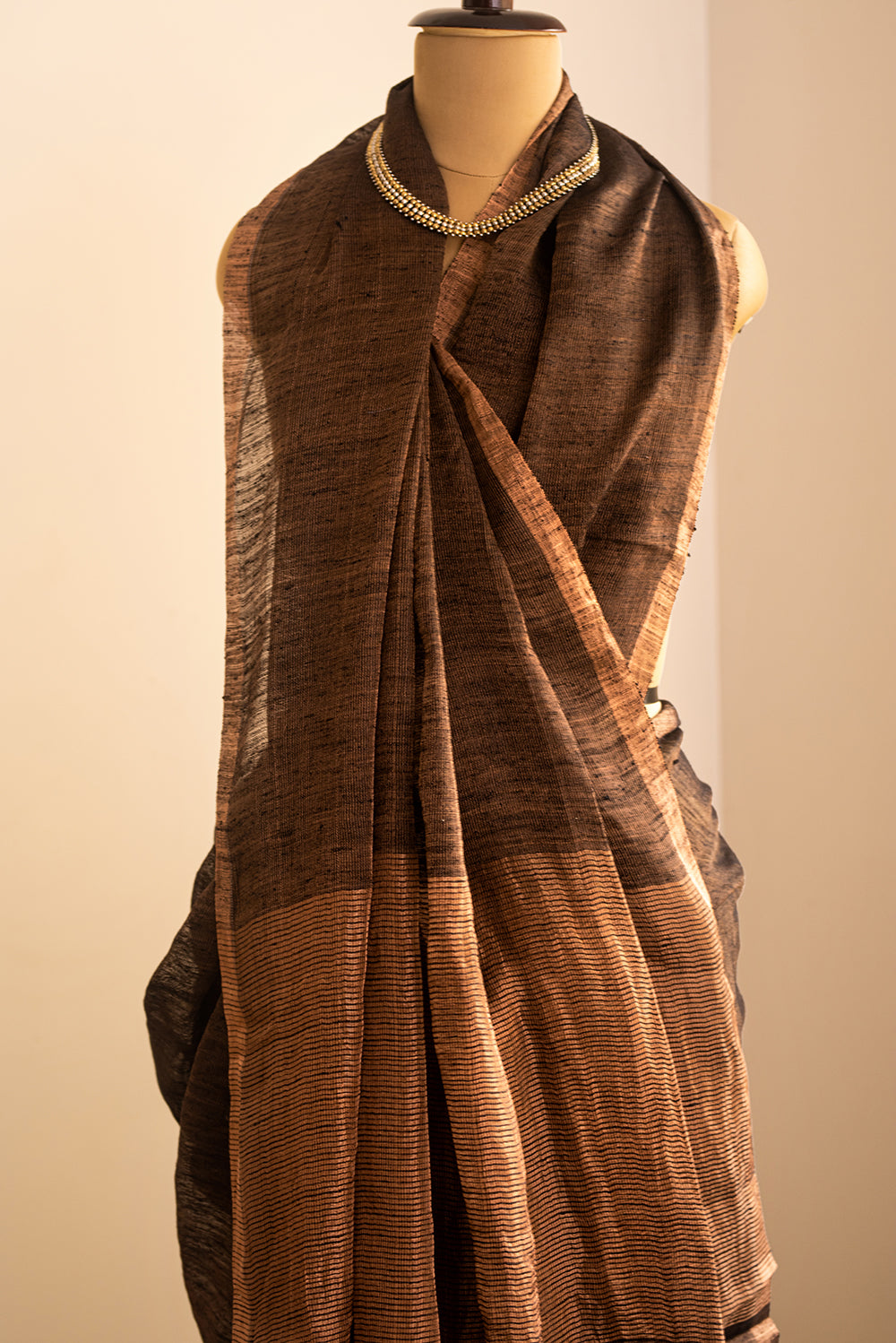 Black & Copper Bengal Linen