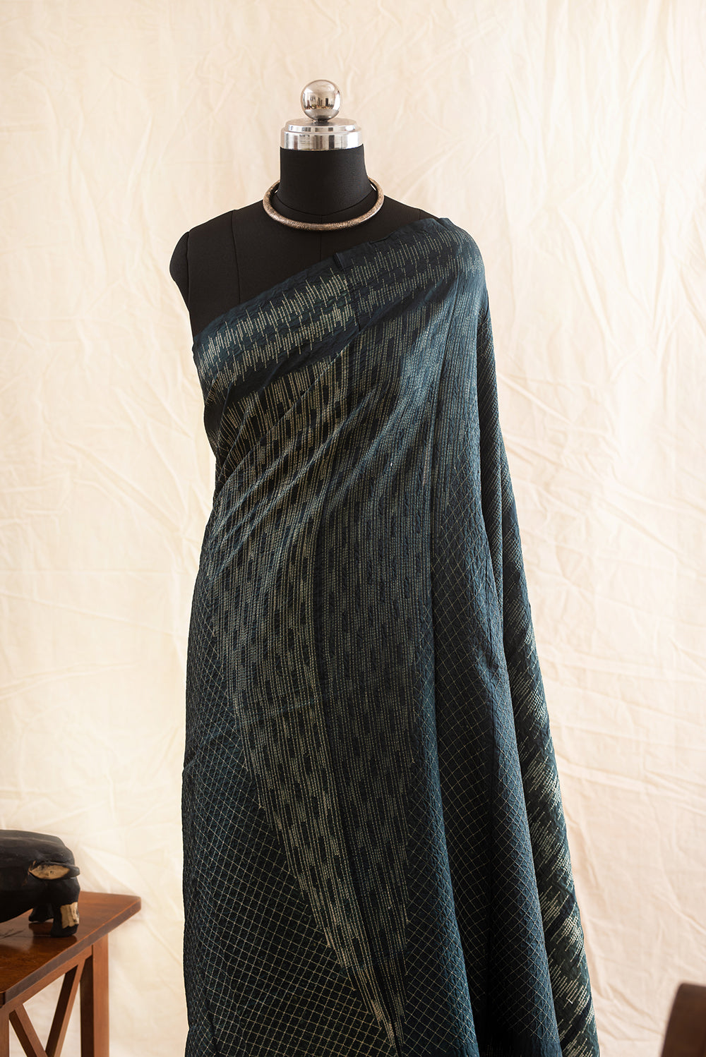 Green Mulberry Silk Shibori