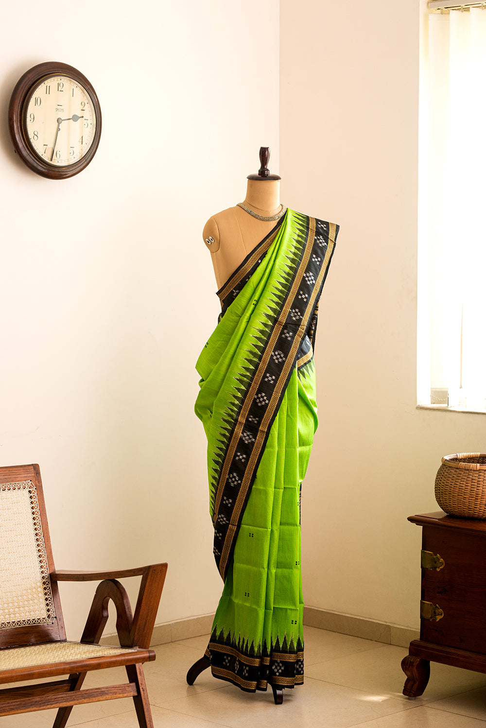 Leaf Green Odisha Silk
