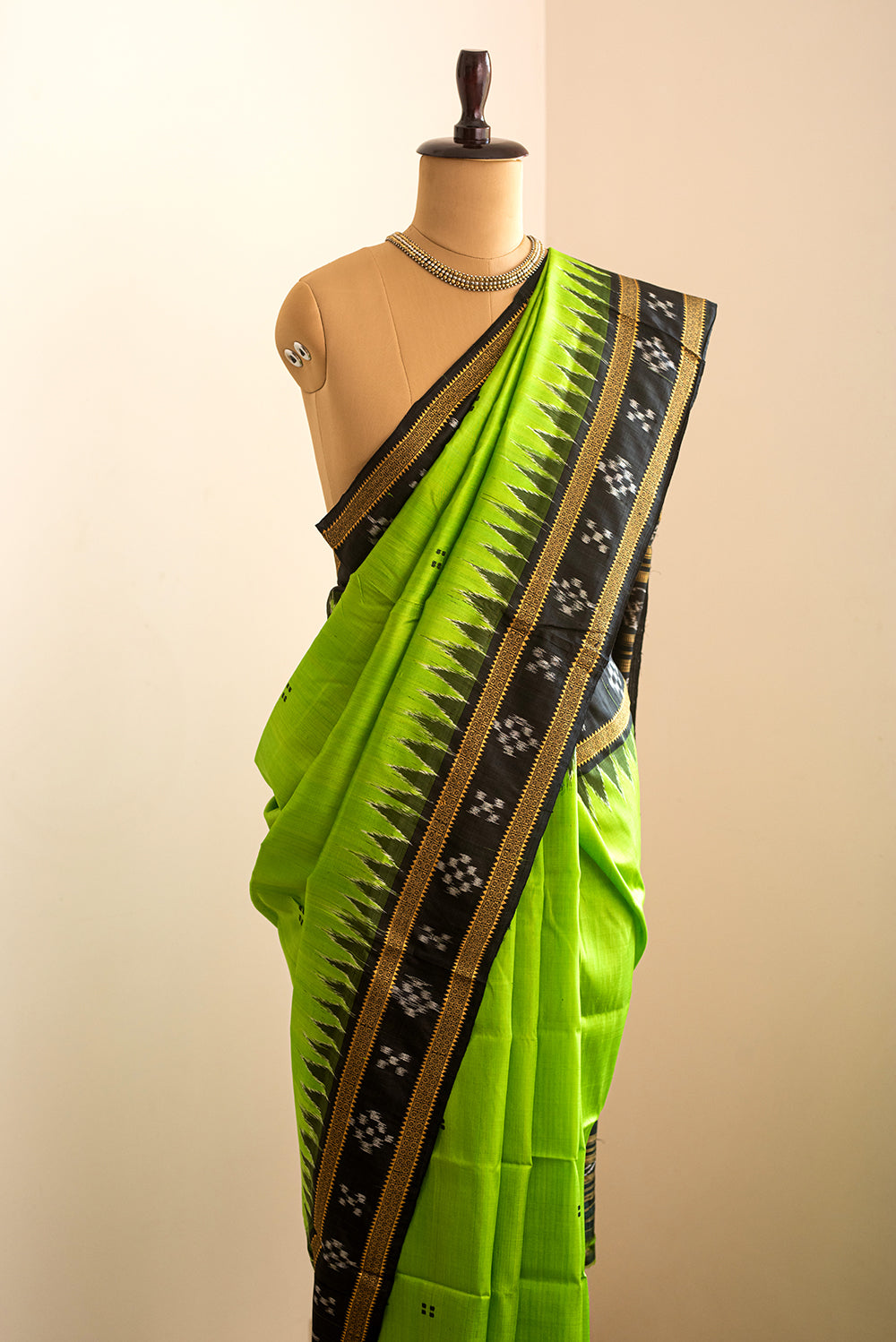 Leaf Green Odisha Silk