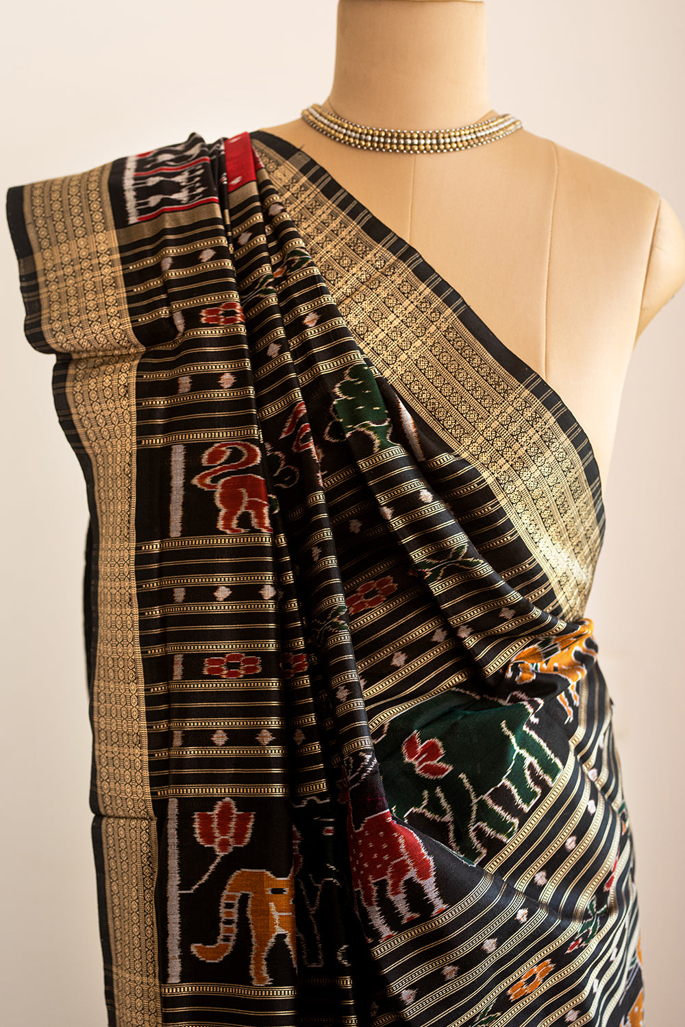 Black & Red Odisha Silk
