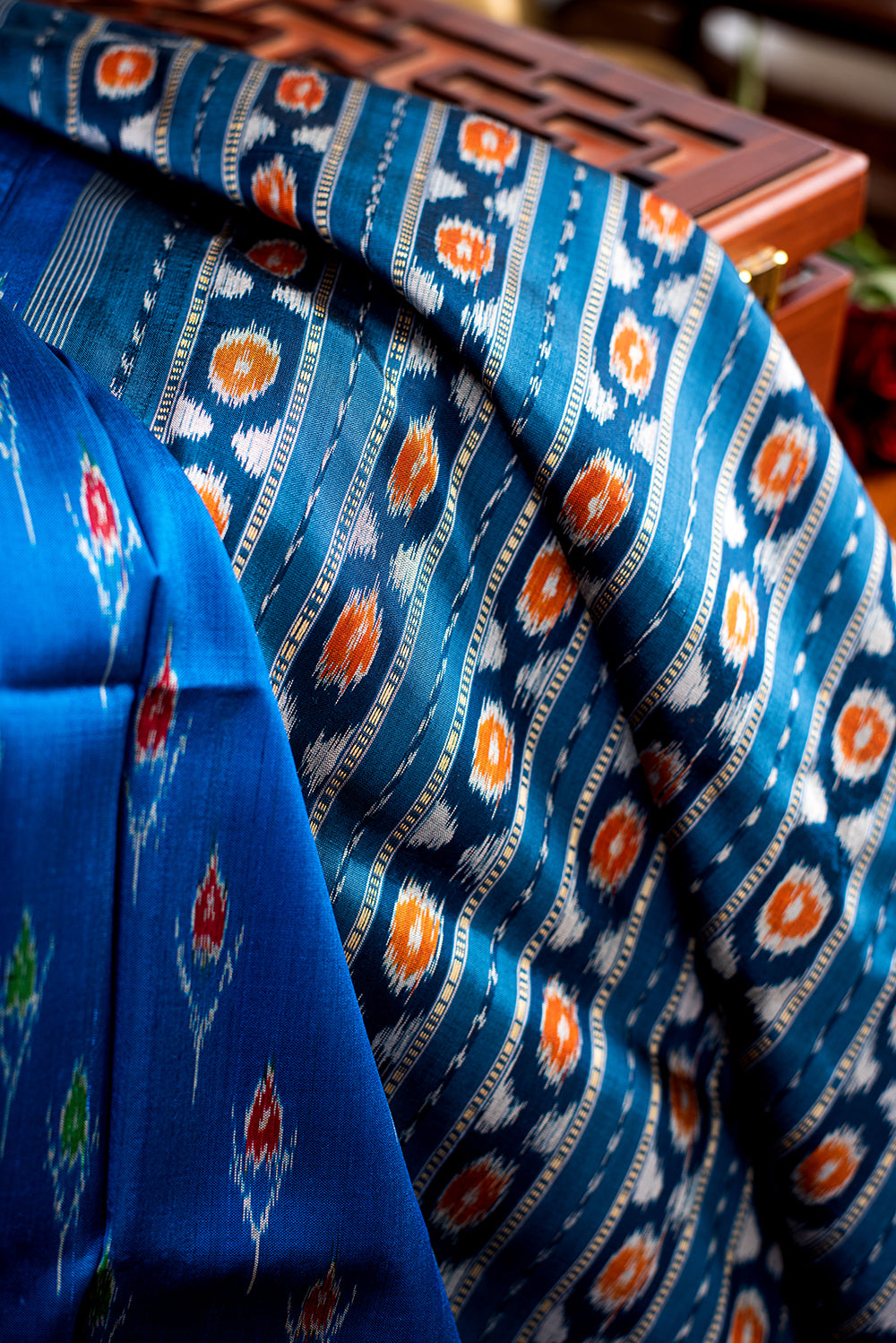Teal Blue Odisha Silk