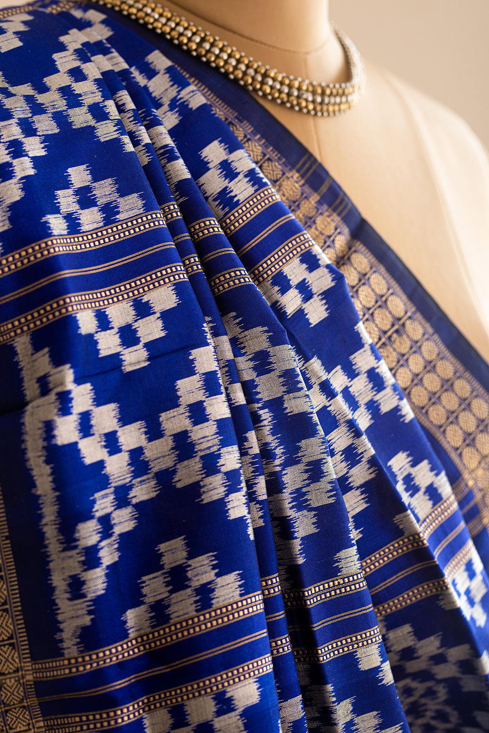 Electric Blue Odisha Silk