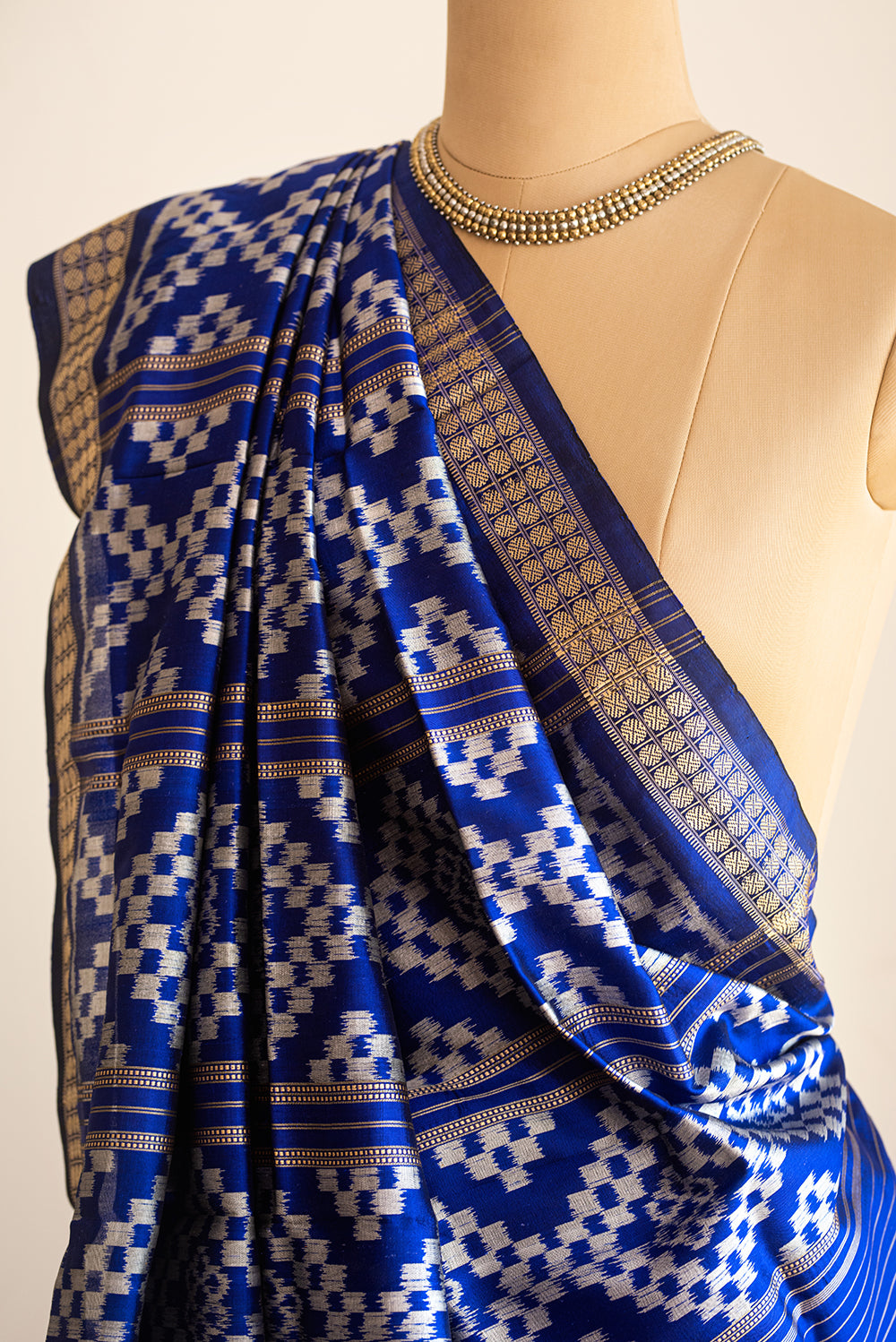 Electric Blue Odisha Silk