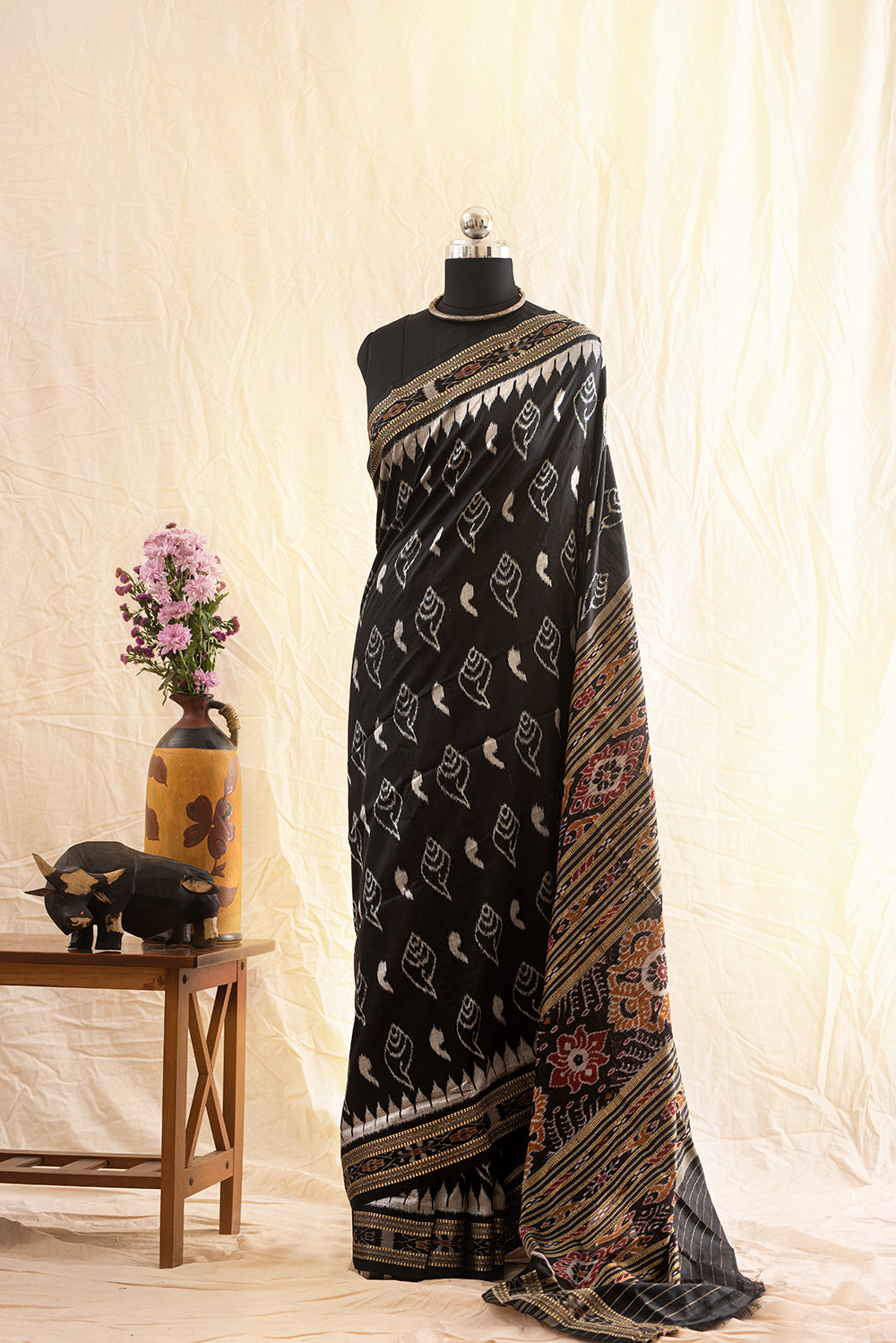 Black Odisha Silk