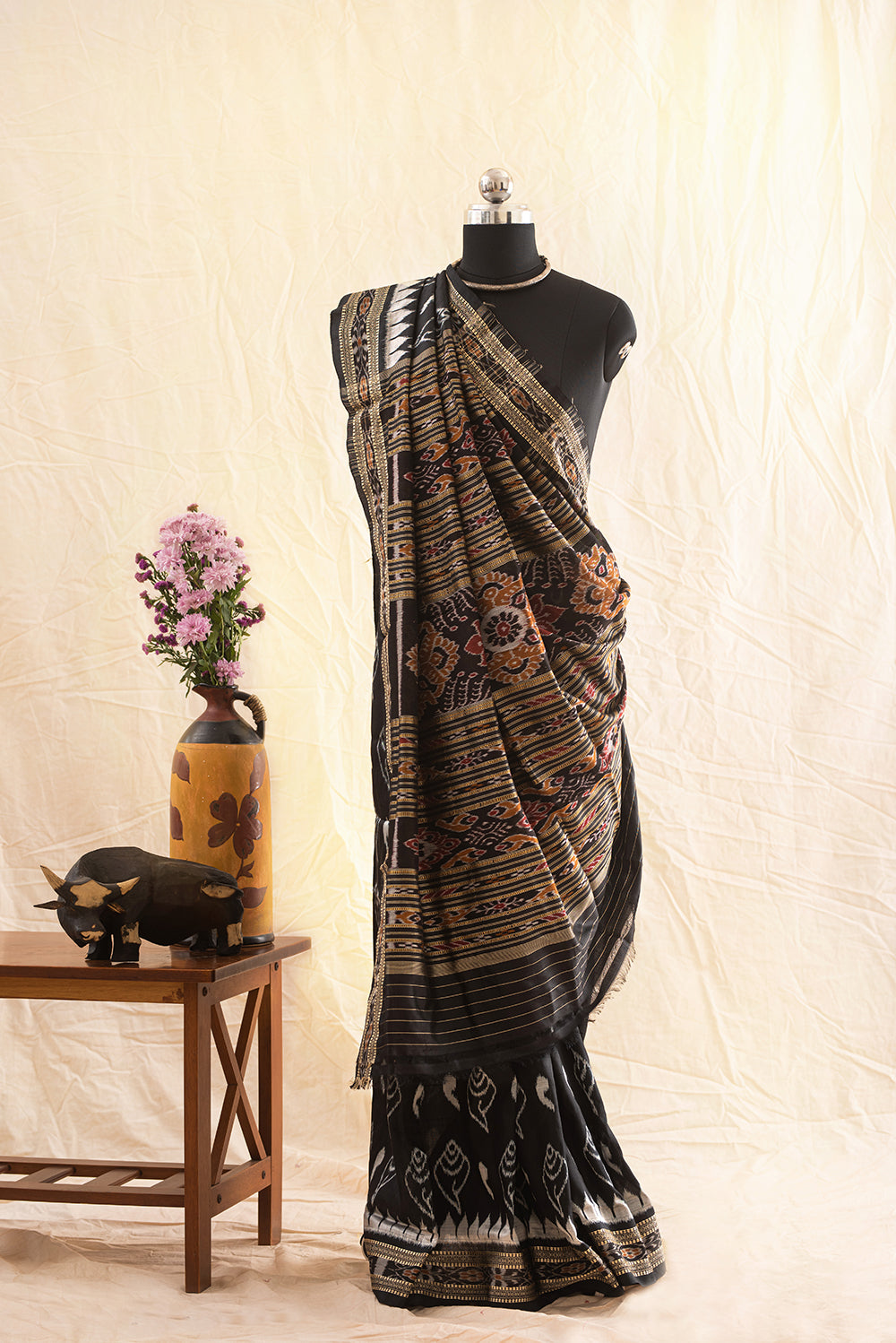 Black Odisha Silk
