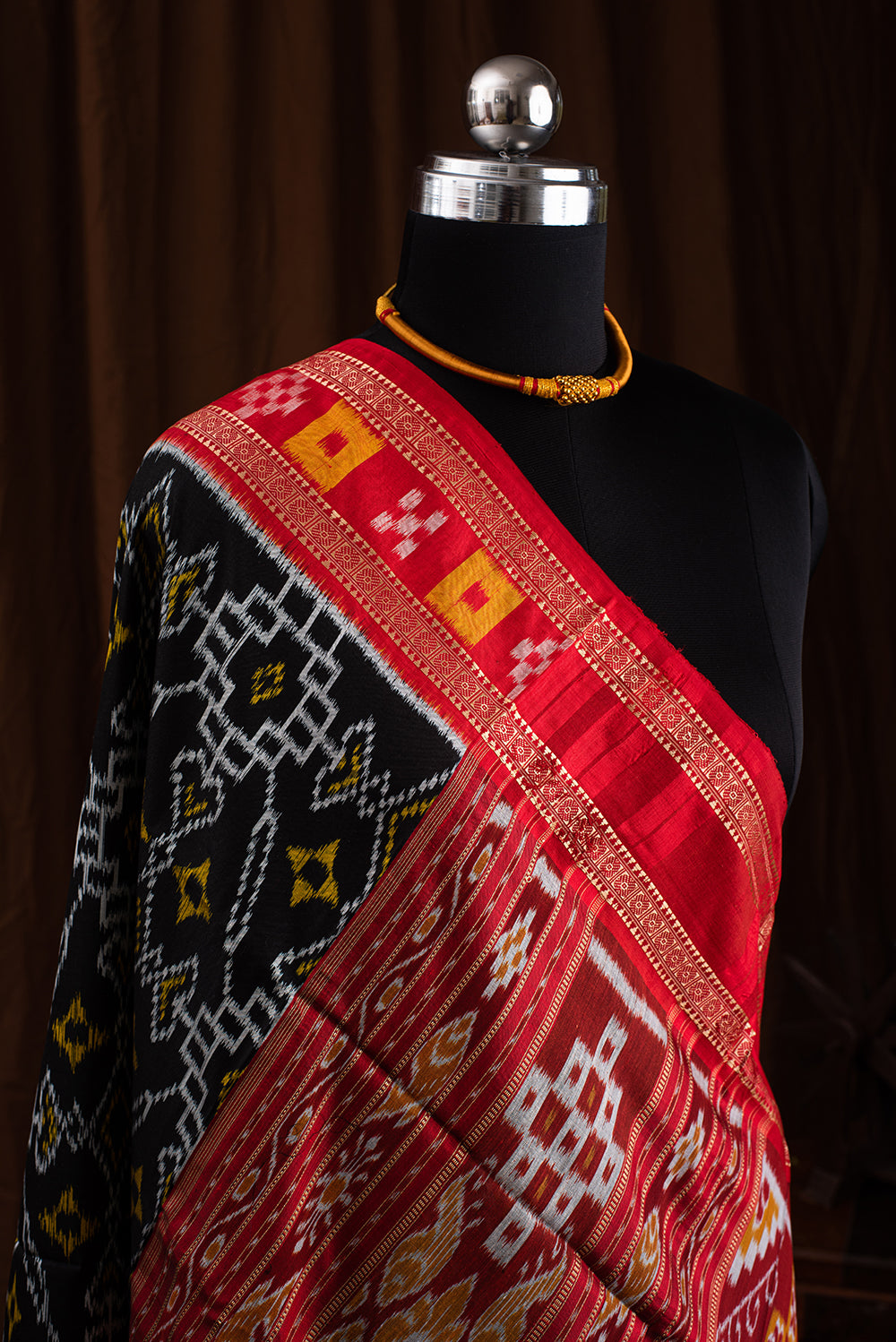 Red & Black Odisha Silk