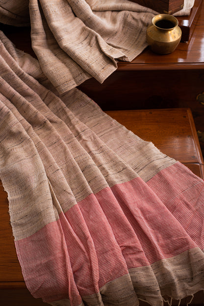 Red Khadi Silk