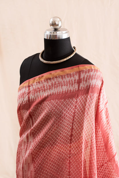 Pink Chanderi Cotton Shibori