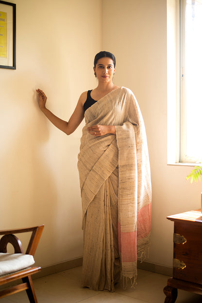 Red Khadi Silk