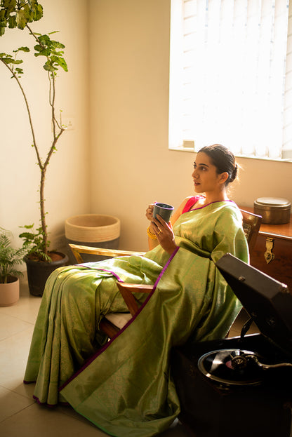 Green Brocade Benaras