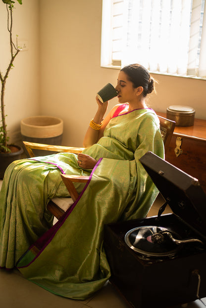 Green Brocade Benaras