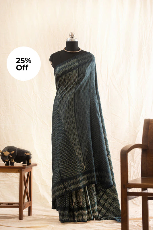 Green Mulberry Silk Shibori