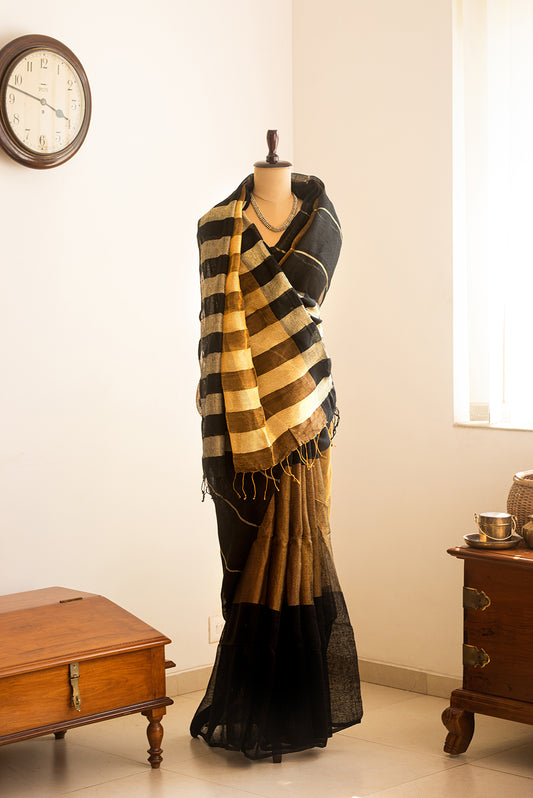 Black & Gold Bengal Linen & Tissue