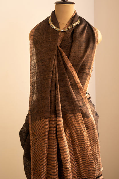 Black & Copper Bengal Linen