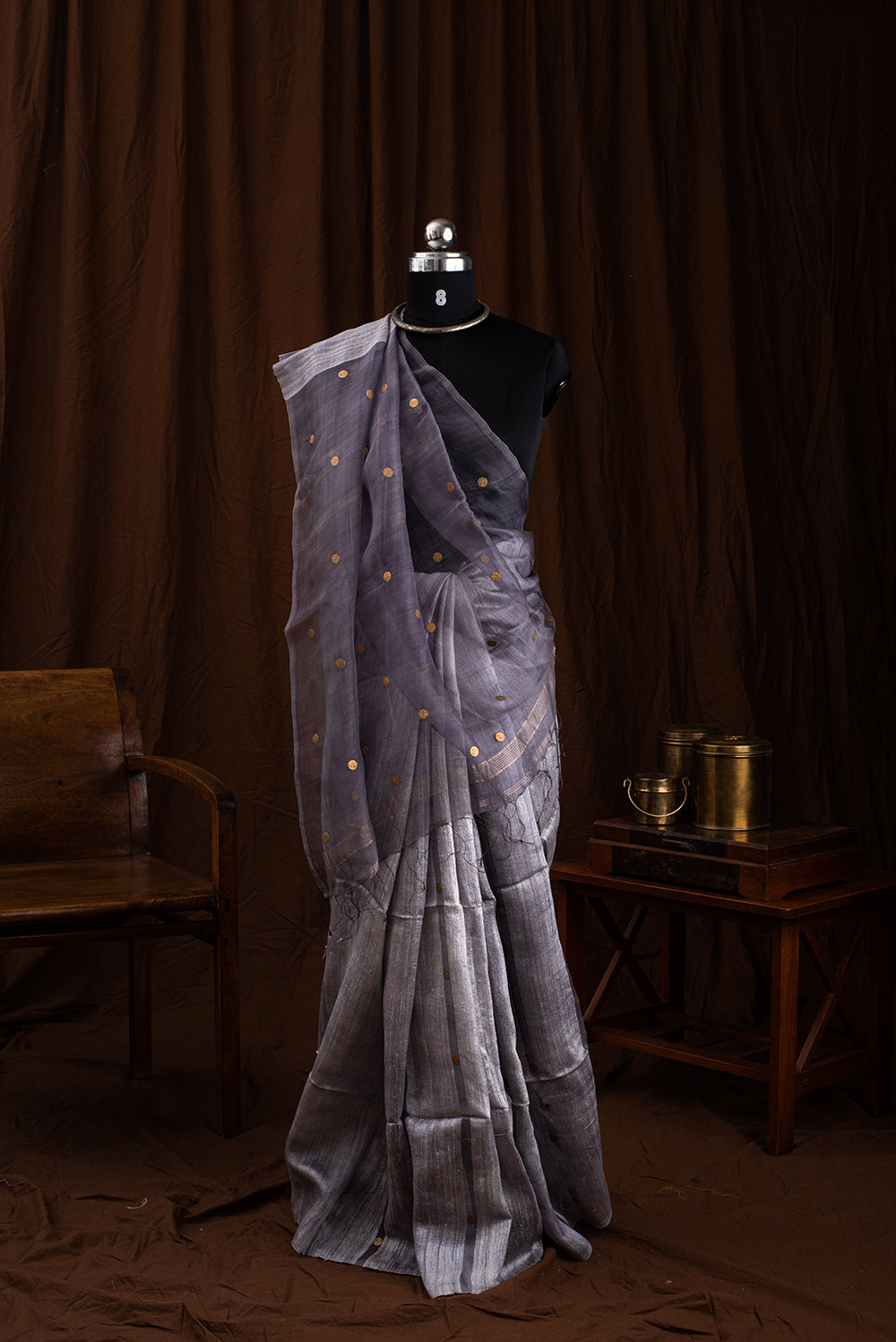 Grey Bengal Linen & Gicha