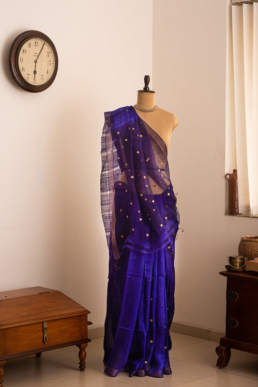 Purple Bengal Linen & Gicha