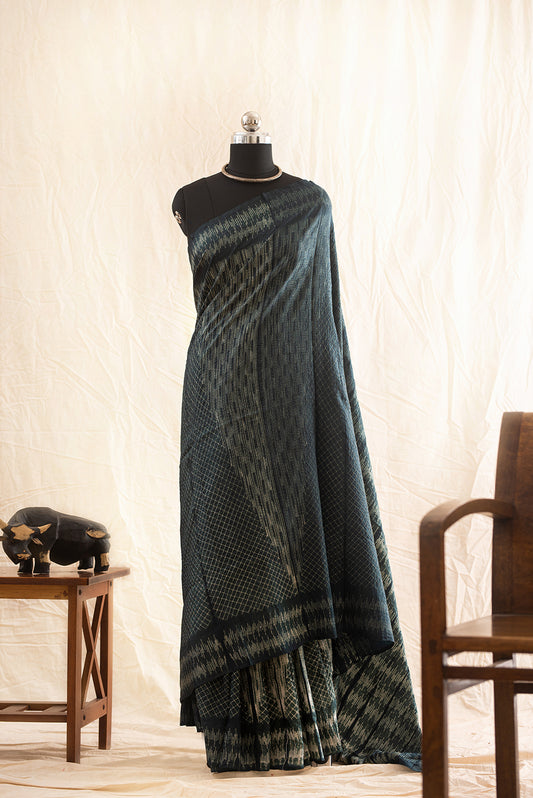 Green Mulberry Silk Shibori