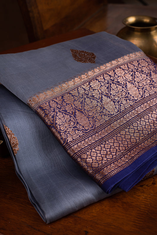 Grey Organza Benarasi
