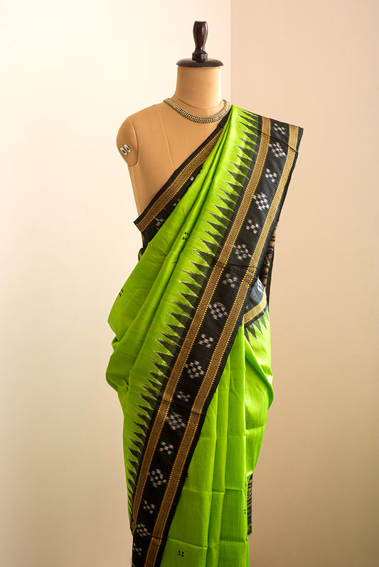 Leaf Green Odisha Silk