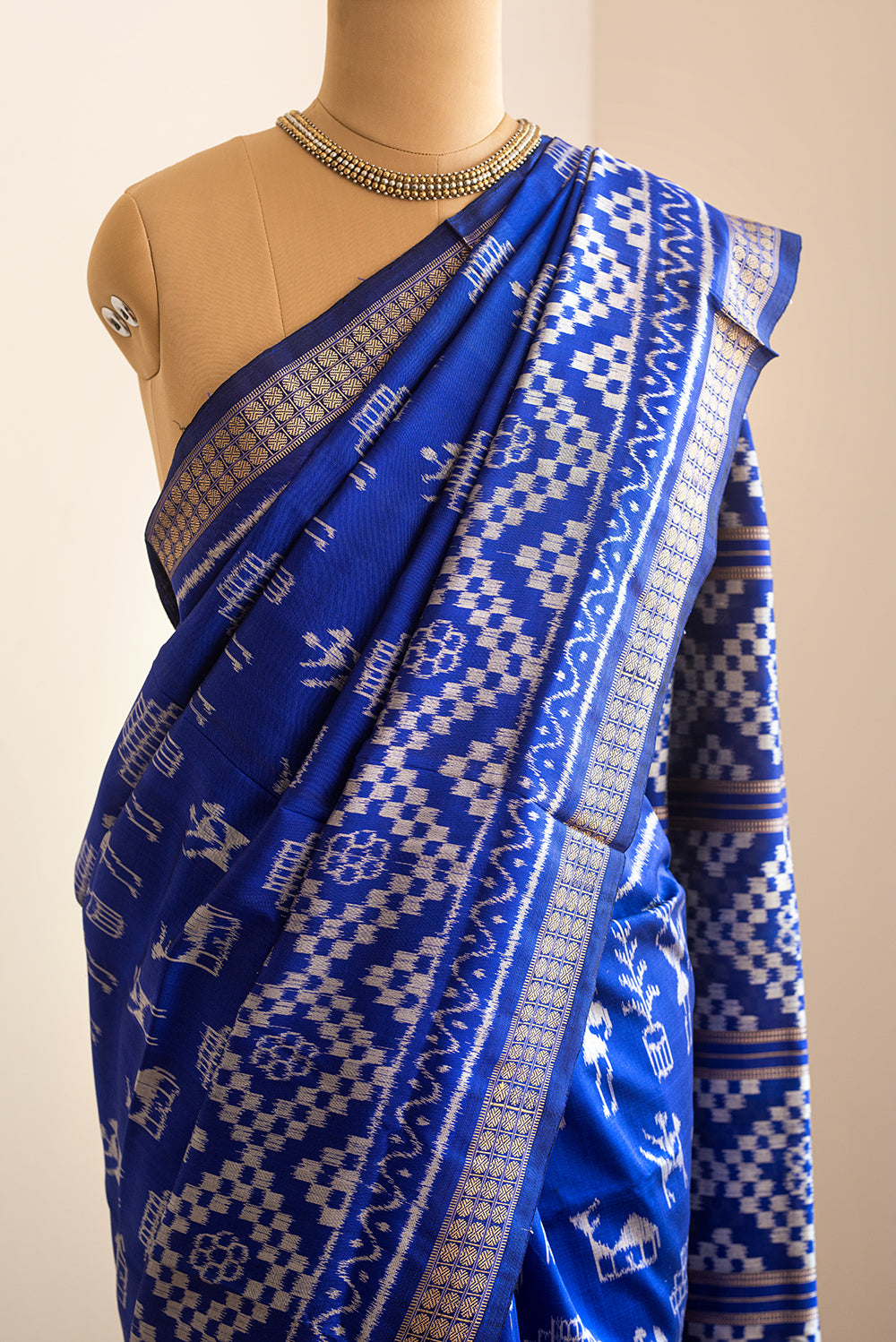 Electric Blue Odisha Silk