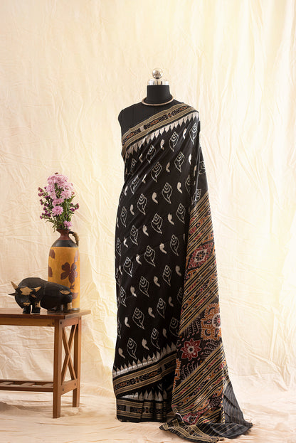 Black Odisha Silk