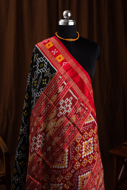 Red & Black Odisha Silk