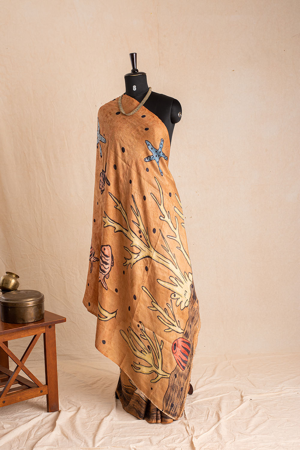 Golden yellow Hand Painted