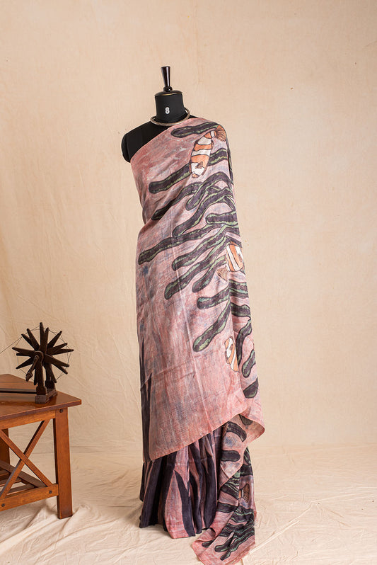 Mauve Hand Painted